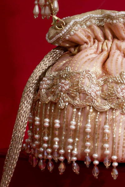Vivaah Embellished Mini Potli - Pink