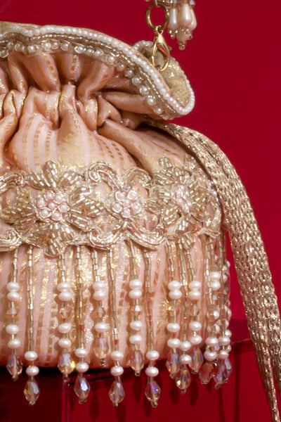 Vivaah Embellished Mini Potli - Pink