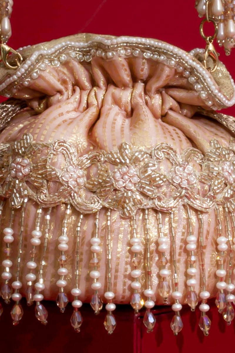Vivaah Embellished Mini Potli - Pink