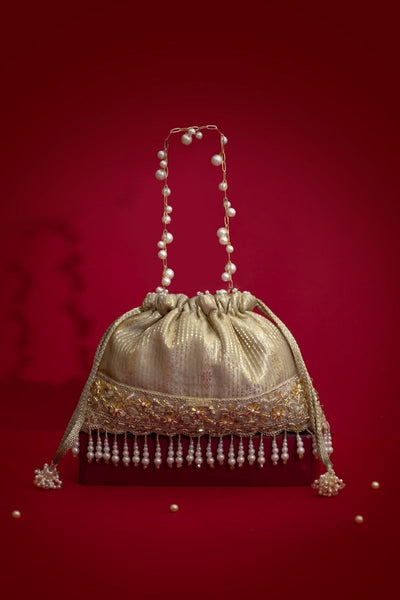 Vivaah Embellished Potli - Grey