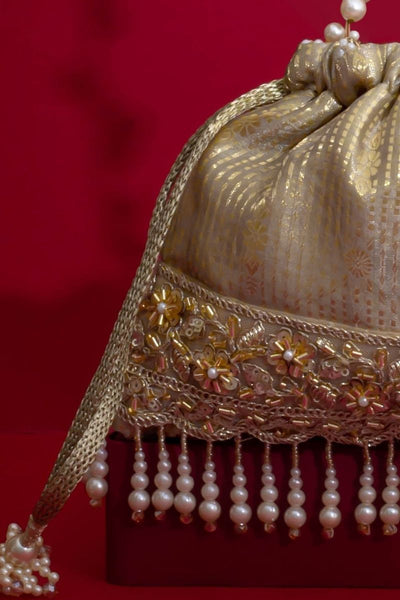 Vivaah Embellished Potli - Grey