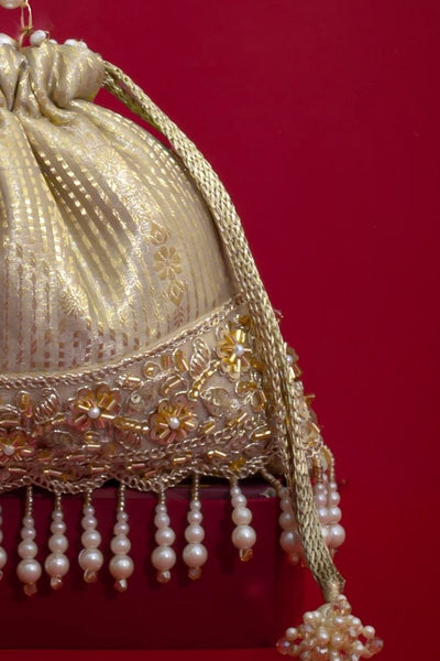Vivaah Embellished Potli - Grey