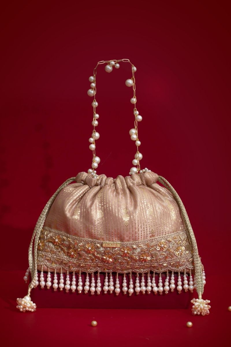 Vivaah Embellished Potli - Pink