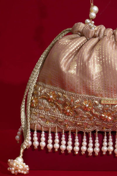 Vivaah Embellished Potli - Pink