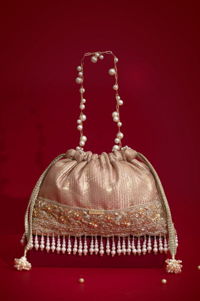 Vivaah Embellished Potli - Pink