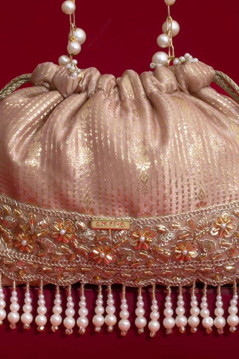 Vivaah Embellished Potli - Pink