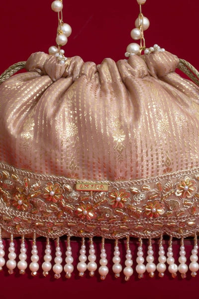 Vivaah Embellished Potli - Pink