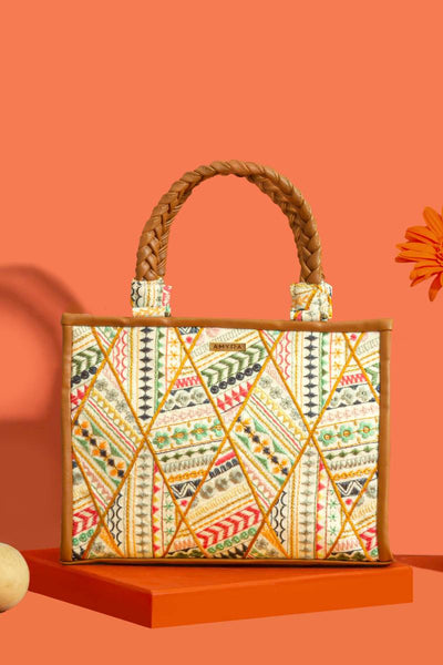 Vritti Embroidered Handbag - Multicolor
