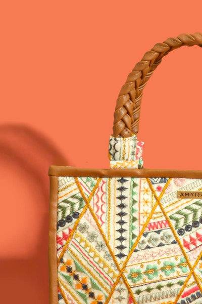 Vritti Embroidered Handbag - Multicolor