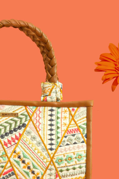 Vritti Embroidered Handbag - Multicolor