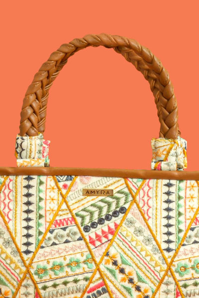 Vritti Embroidered Handbag - Multicolor
