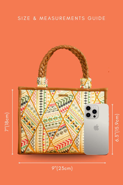 Vritti Embroidered Handbag - Multicolor