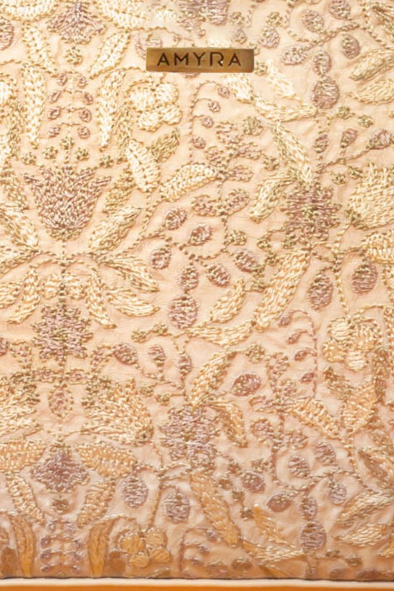 AMYRA - Zen Embroidered Handbag - Beige