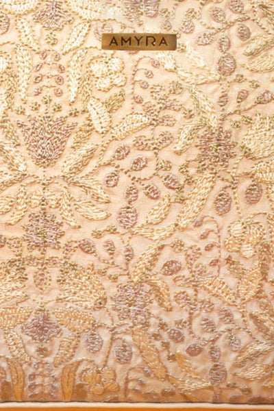 AMYRA - Zen Embroidered Handbag - Beige