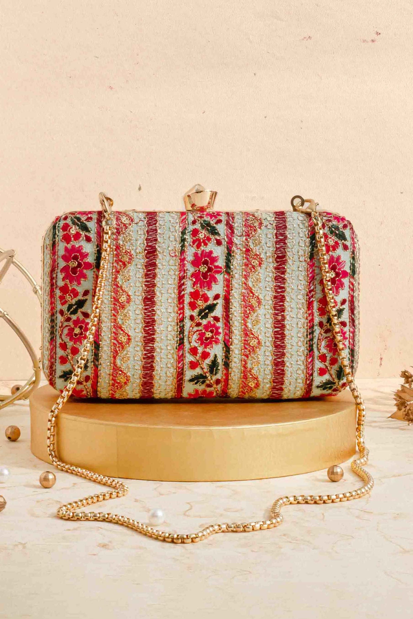 AMYRA Zuri box clutch - mint
