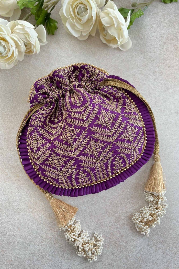 AMYRA Leela heritage potli - Purple