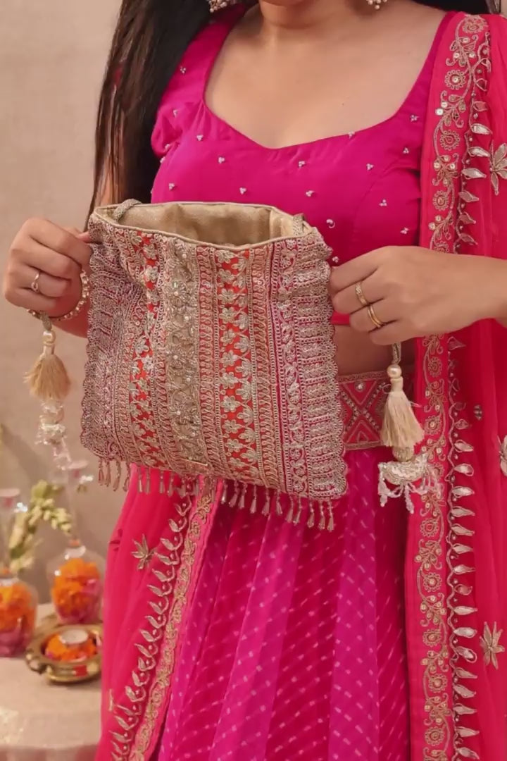 Naaz Potli - Orange & Pink