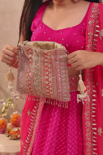 Naaz Potli - Orange & Pink