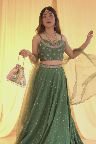 Naaz Potli - Green & Pink