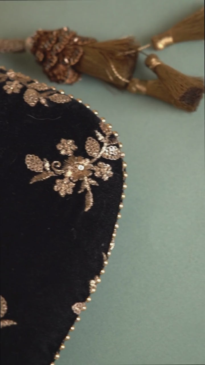 Black Velvet Potli Bag