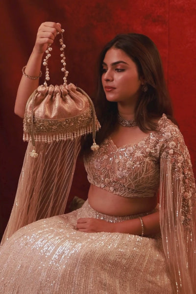 Vivaah Embellished Potli - Pink
