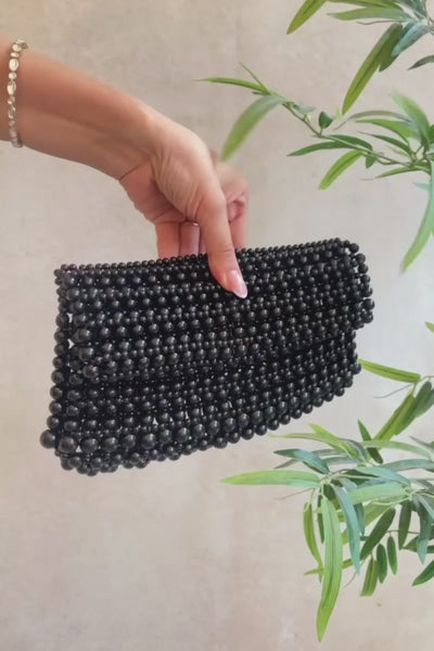 Viola Pearl Purse - Black