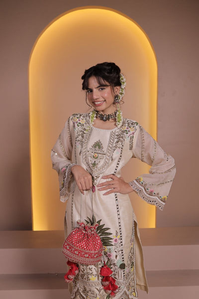 Resham Red Potli