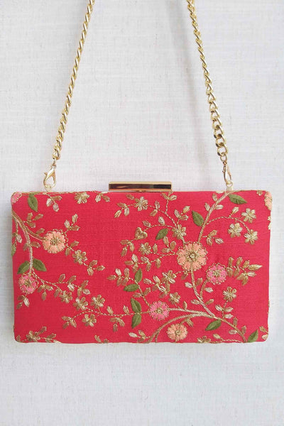 AMYRA Floral creeper box clutch - Red
