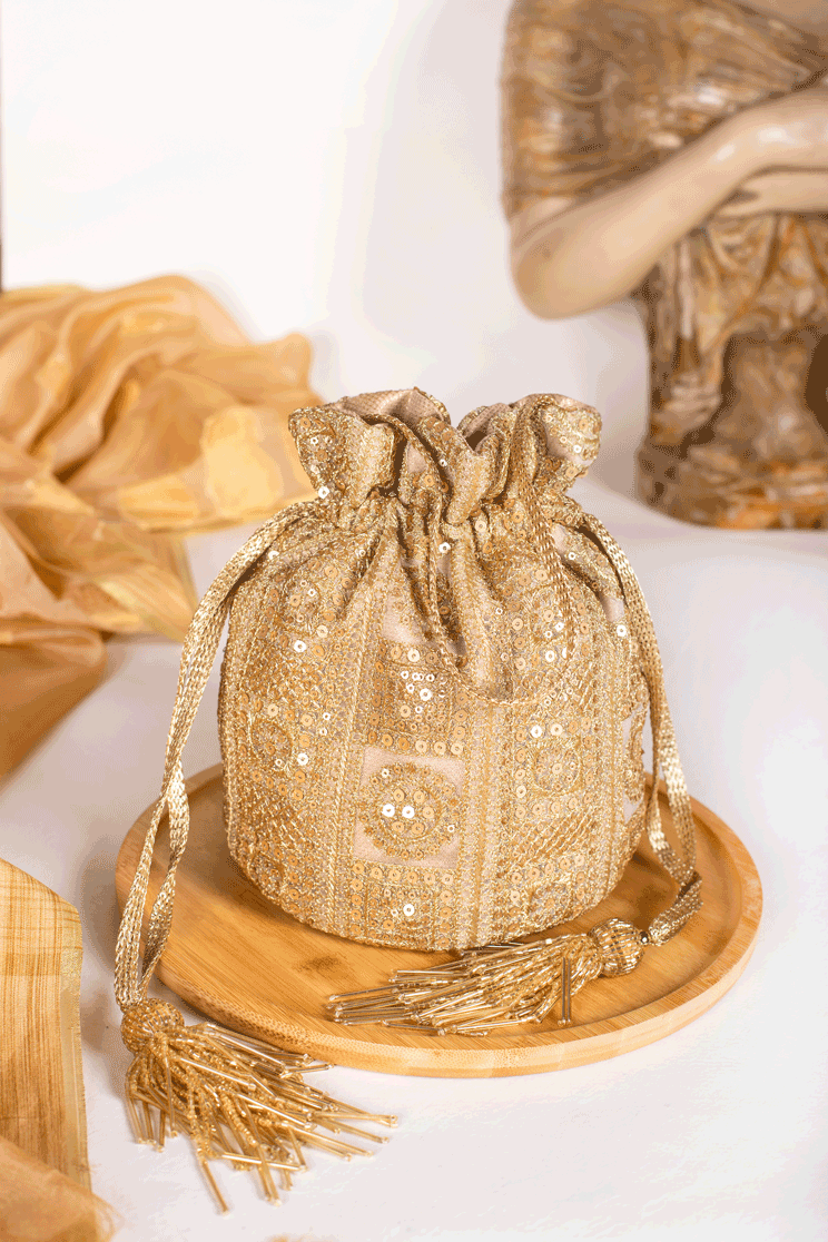 AMYRA Bella Gold Potli bag