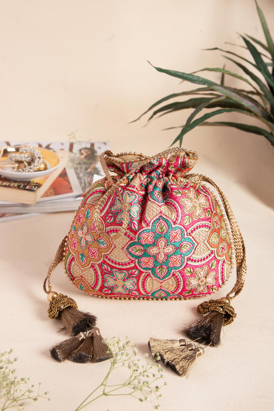 Buy AMYRA Amna Potli Bag Cream online The AMYRA Store