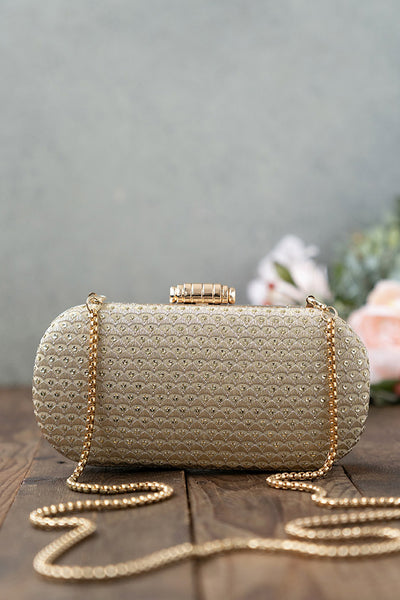 AMYRA Champagne Capsule Clutch