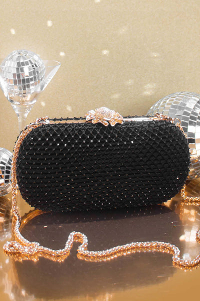 AMYRA Disco capsule clutch - black