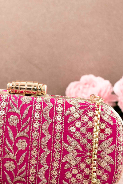 AMYRA Mirai embroidered clutch - Pink