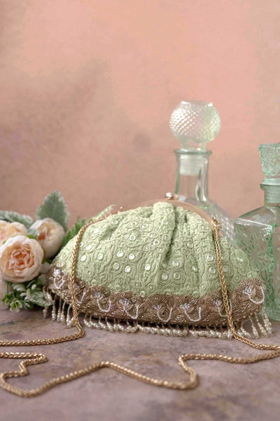 AMYRA Monroe Vintage Purse - Pastel green