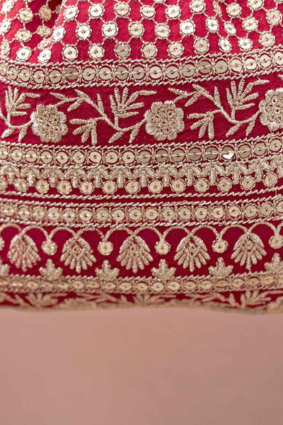 AMYRA Resham Red Potli