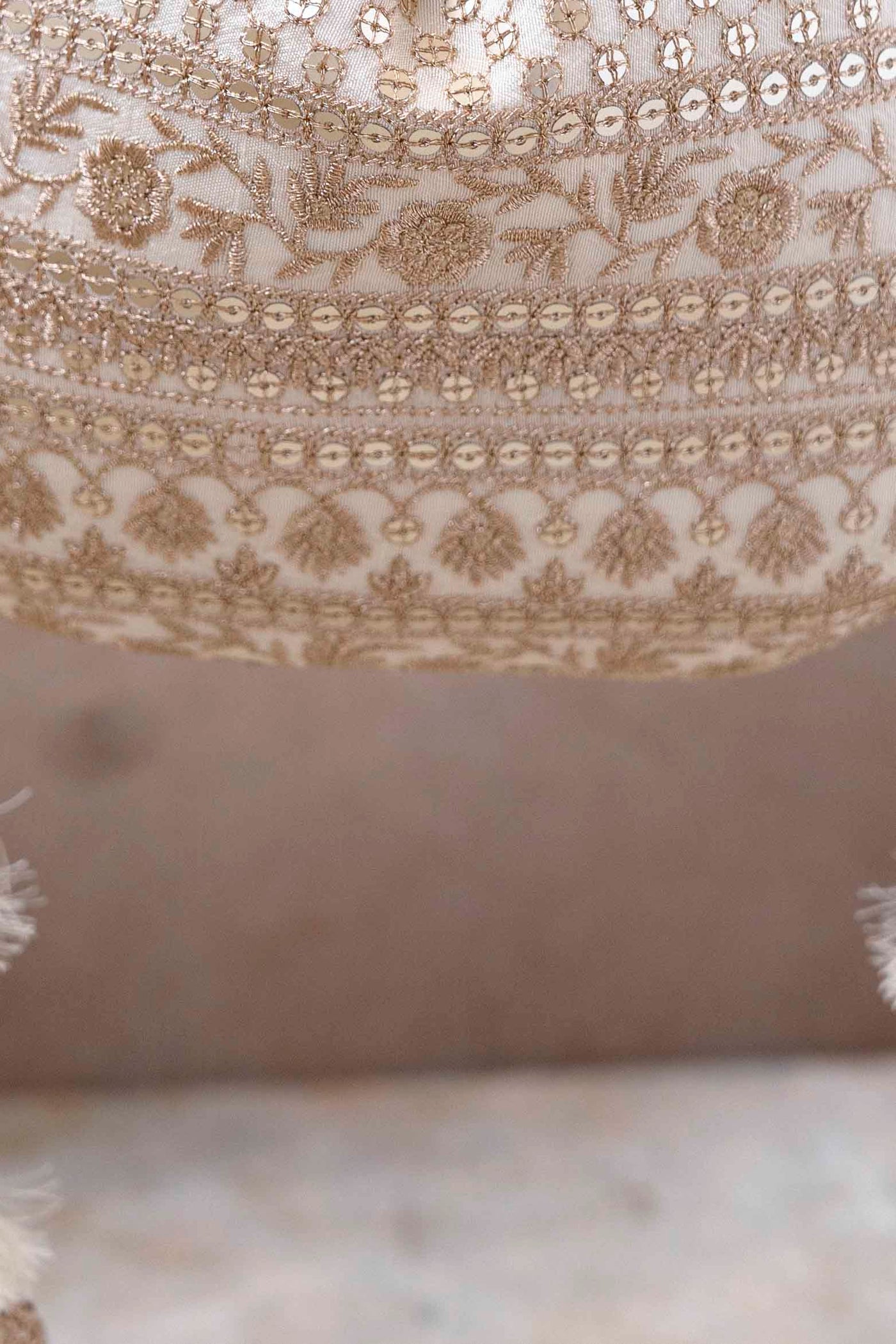 AMYRA Resham Potli Bag - Off white