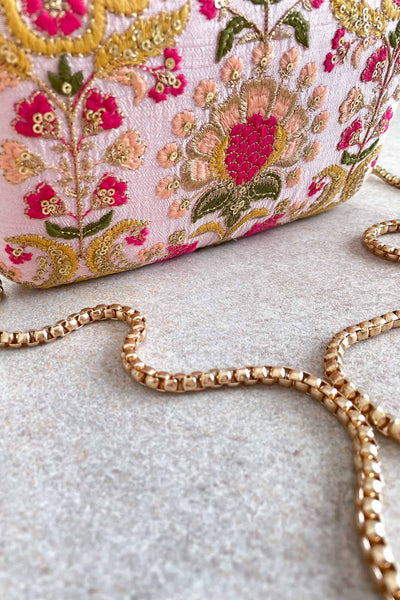 Alanna Pink Box Clutch