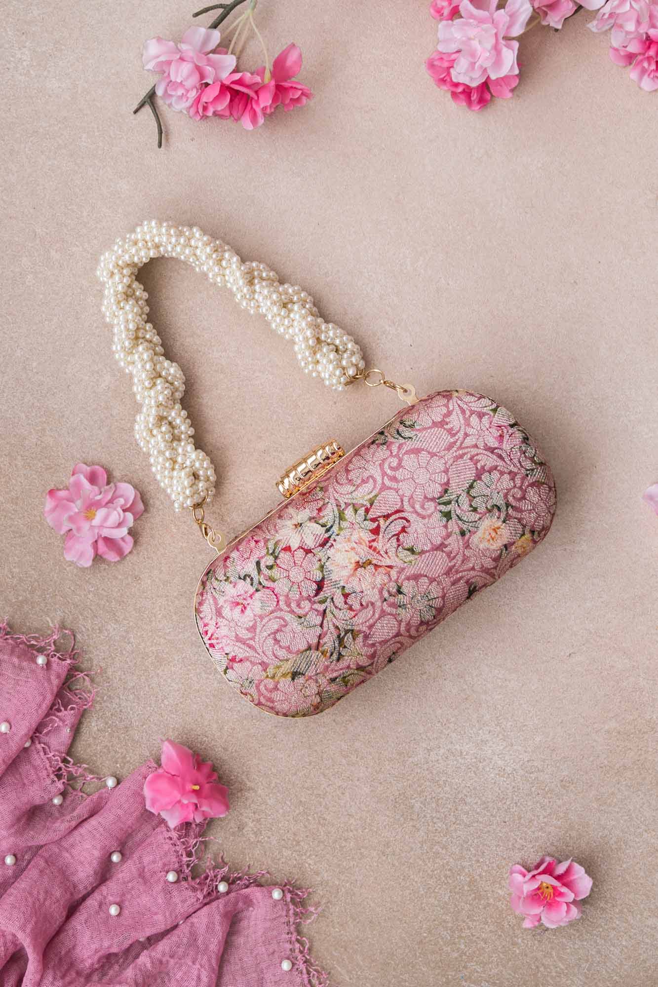 AMYRA Elora Capsule Clutch - Pink