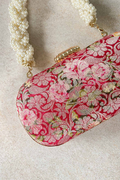 Elora Capsule Clutch - Red
