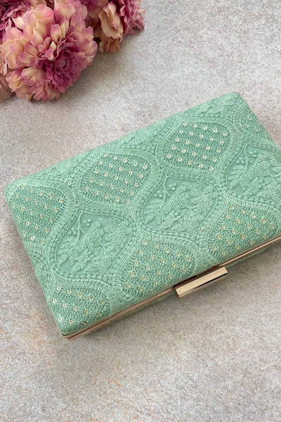 AMYRA MUGHAL AQUAMARINE CLUTCH