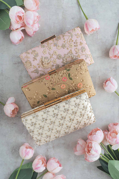 Anya Box Clutch Cream