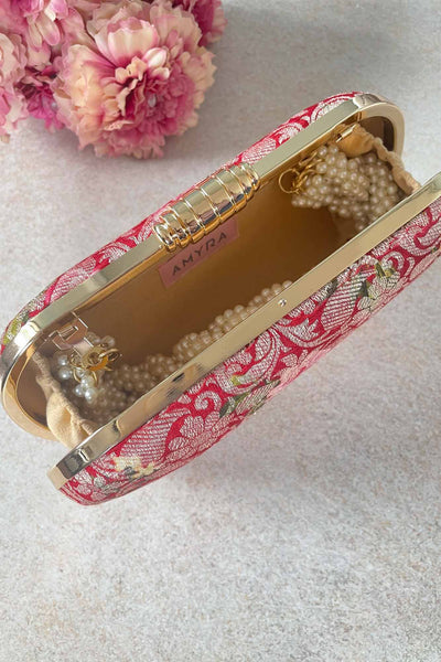 Elora Capsule Clutch - Red