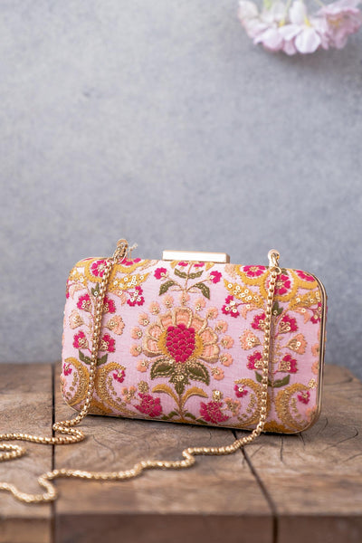 Alanna Pink Box Clutch