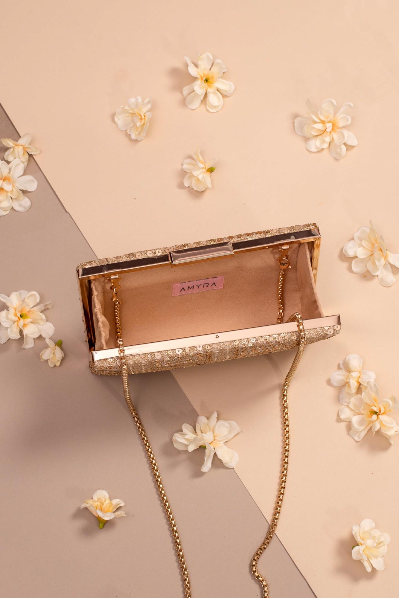 Bella Gold Box Clutch