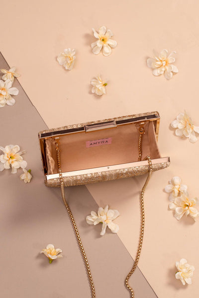 Bella Gold Box Clutch