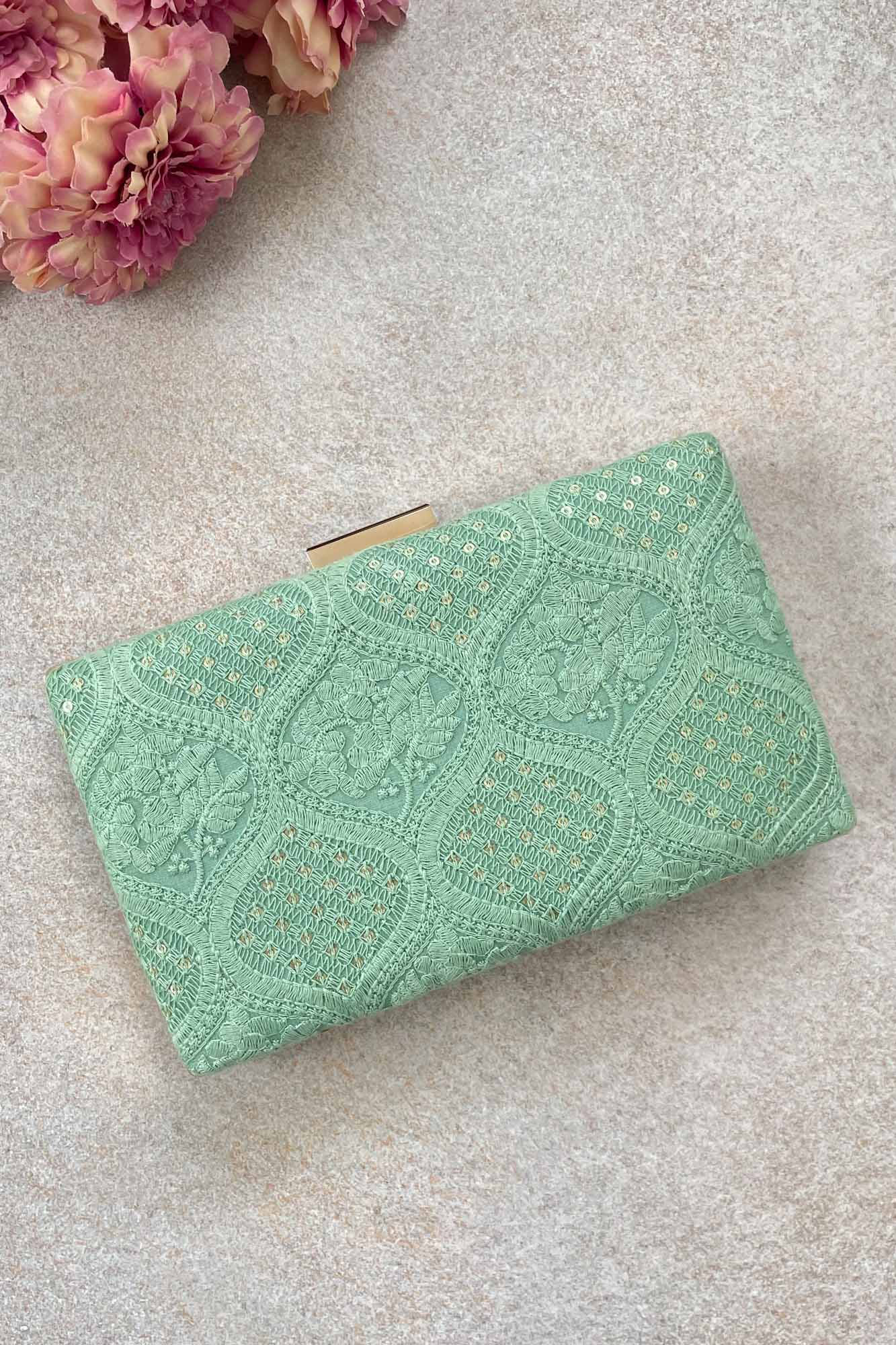 AMYRA Mughal aquamarine clutch