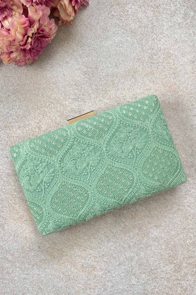 AMYRA Mughal aquamarine clutch