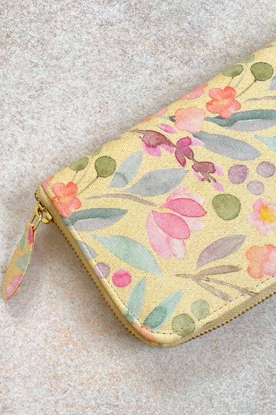 AMYRA Cynthia floral printed wallet - Yellow